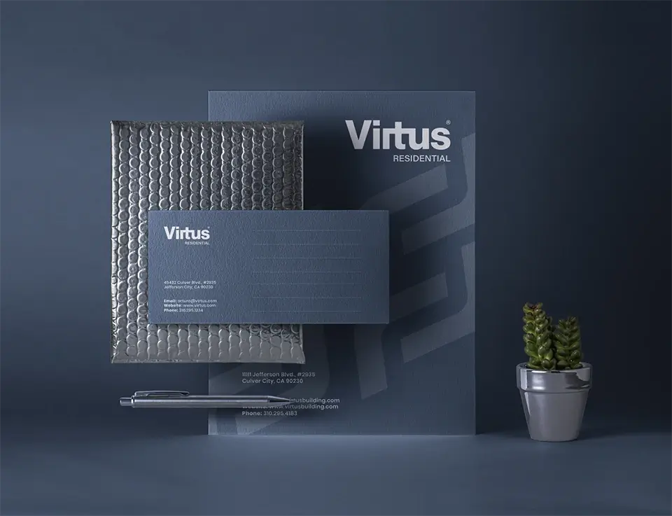 Virtus Residential brand identity design